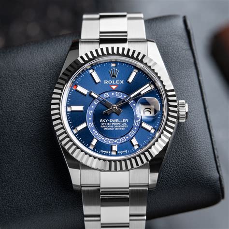 rolex sky blue dial|Rolex sky dweller blue 2022.